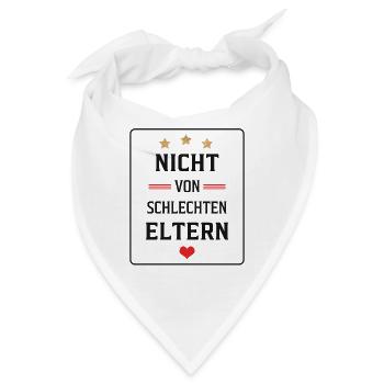 Nicht von schlechten Eltern - Bandana - Weiß - Vorne