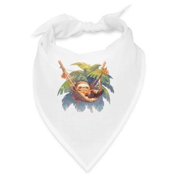 Faultier Hängematte Faultiere Faultier Palme - Bandana - Weiß - Vorne