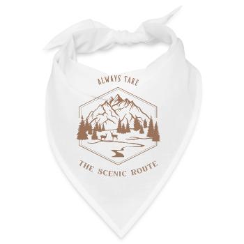 Always Take The Scenic Route - Nature Lovers - Bandana - Weiß - Vorne