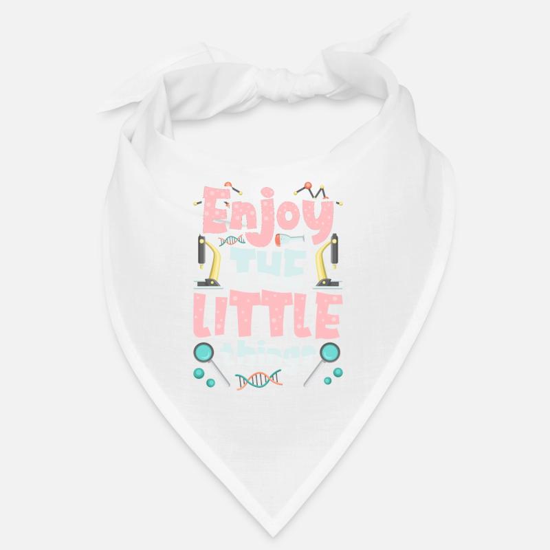 Enjoy the little things Microscopes Microscope - Bandana - white