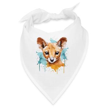 Bunte Fossa - Niedliches Kunstwerk Für - Bandana - Weiß - Vorne