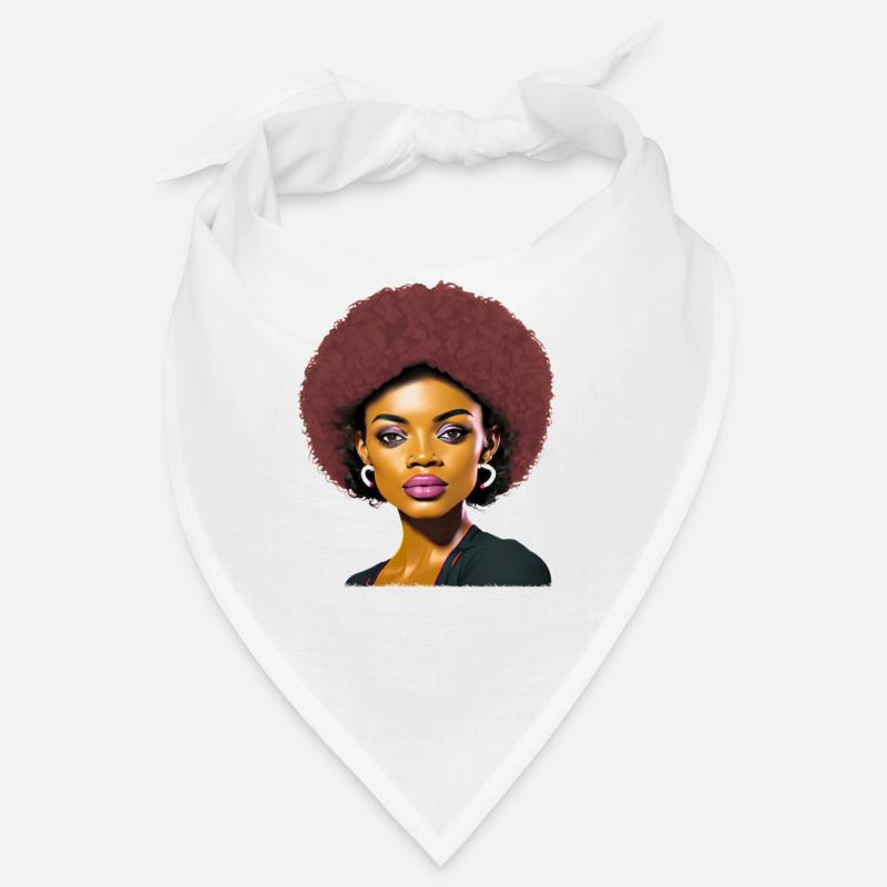 Dame mit Afro Bandana