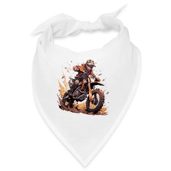 Motocross Dirtbike Motocross Motocross Motorrad - Bandana - Weiß - Vorne