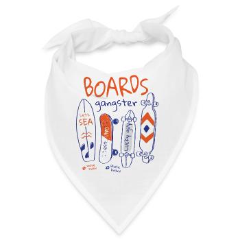 Gangster-Slogan an Bord - Bandana - Weiß - Vorne