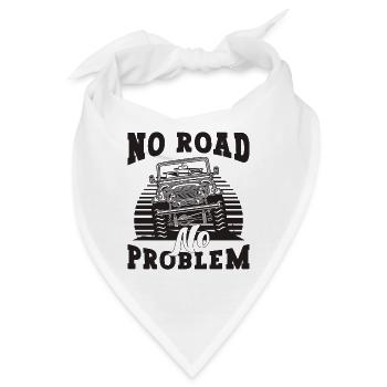 No Road No Problem Road Transport Off-Road Racer - Bandana - Weiß - Vorne