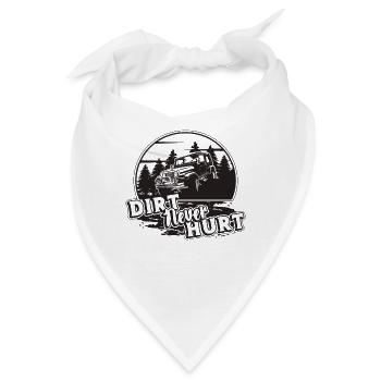 Dirt Never Hurt Off Road Roadtrip Off-Road Racer - Bandana - Weiß - Vorne