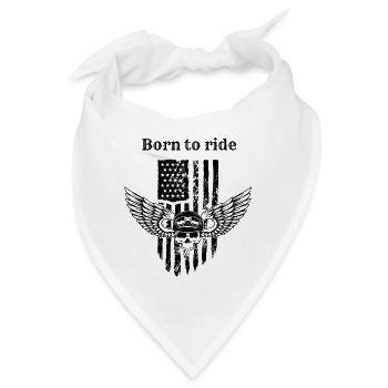 Born to ride 1 - Bandana - Weiß - Vorne