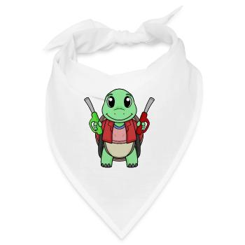 Tankwart Schildkröte Tankstelle - Bandana - Weiß - Vorne