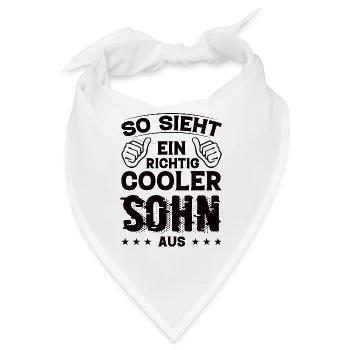 Sohn Sohn Geburtstag Sohn Sprüche Bester Sohn - Bandana - Weiß - Vorne