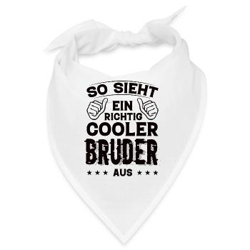 Bruder Bruder Geburtstag Bruder Sprüche Bester - Bandana - Weiß - Vorne