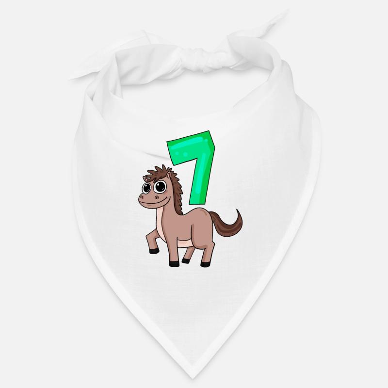 7ème anniversaire Motif Cheval - sept ans Bandana