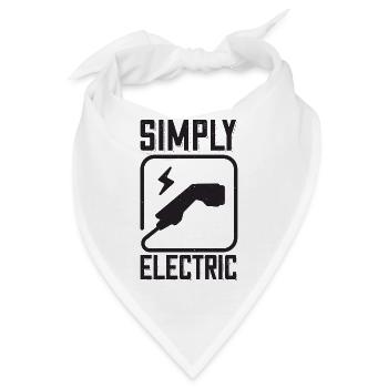 Simply Electric - für Elektro Auto Fans - Bandana - Weiß - Vorne