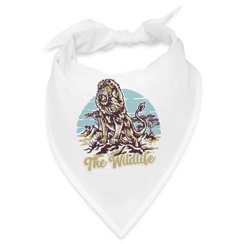 Die Tierwelt des Löwentieres - Bandana - Weiß - Vorne