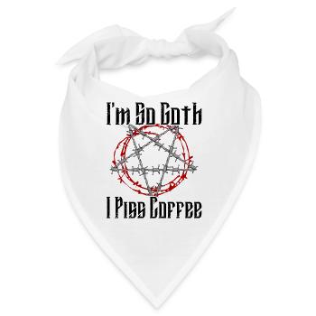 Satan Beelzebub Teufel Gothic Pentagram Mystisch - Bandana - Weiß - Vorne