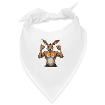 Kangaroo Kangaroos Kängurus lustiges Känguru - Bandana - Weiß - Vorne