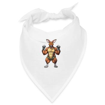 Kangaroo Kangaroos Kängurus lustiges Känguru - Bandana - Weiß - Vorne