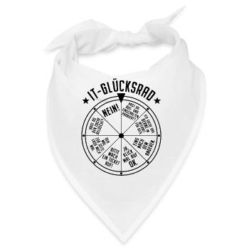 IT Support Glücksrad Service Desk IT Helpdesk Nerd - Bandana - Weiß - Vorne