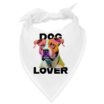 Dog Lover American Stafford - Bandana - Weiß - Vorne