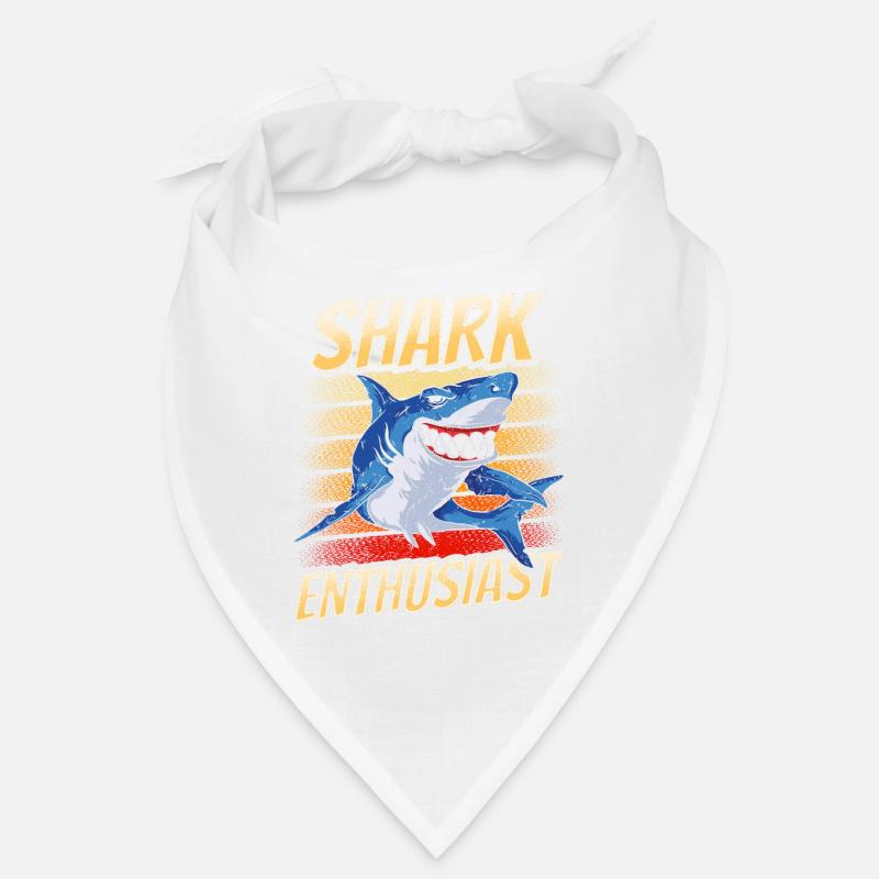 Amateur de requins Dent de requin Requin Requin Plongée Requins - Bandana - blanc