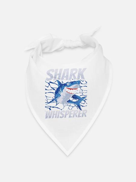 Shark Whisperer Shark Whisperer Shark Tooth Shark Sharks - Bandana - white - Front