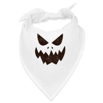 Jack O' Lantern Gesicht Kürbis Halloween lustig - Bandana - Weiß - Vorne