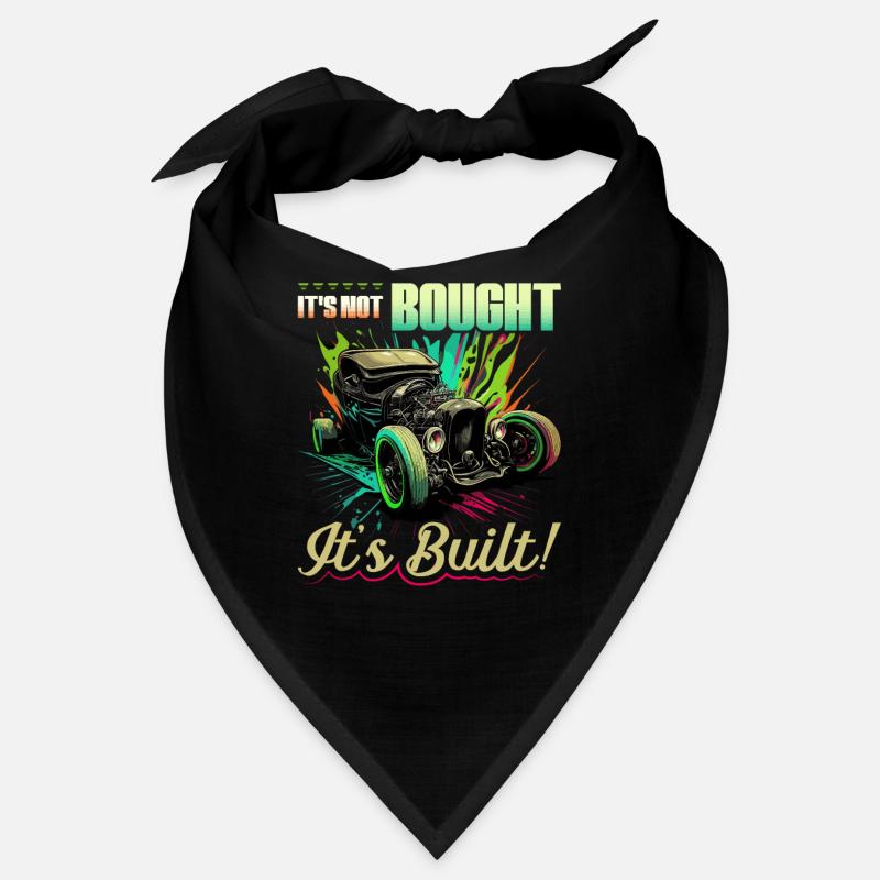Hot Rod, Its Not Bought Its Built, Muscle Car Rat Bandana
