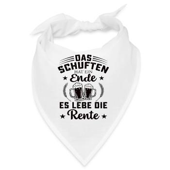 Rente Renteneintritt Rentenalter Rente Spruch - Bandana - Weiß - Vorne