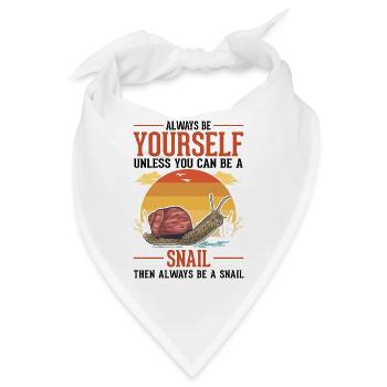 Always be yourself Snail Schnecke - Bandana - Weiß - Vorne