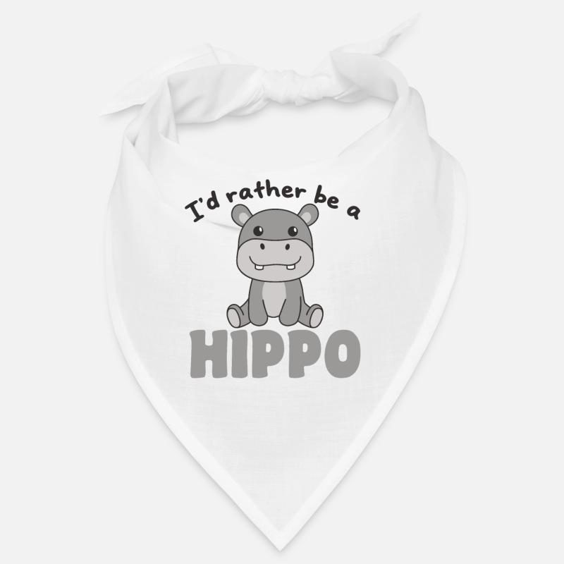 I'd rather be a hippo - cute hippo Bandana