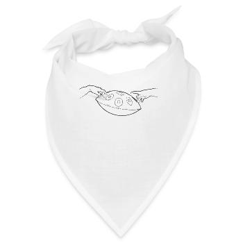 Handpan-Trommeln Cooler Handpan-Spieler - Bandana - Weiß - Vorne