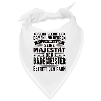 Bademeister Geburtstag Bademeister Sprüche - Bandana - Weiß - Vorne