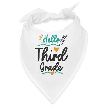Hallo Lehrerschüler der dritten Klasse - Bandana - Weiß - Vorne
