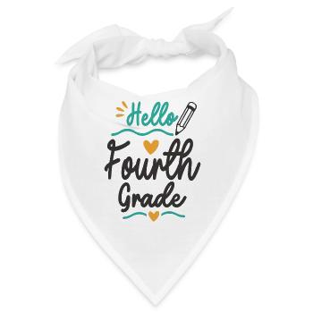 Hallo Lehrerschüler der vierten Klasse - Bandana - Weiß - Vorne