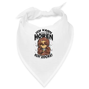 Ich kann dich nicht hören ich zocke! - Videospiel - Bandana - Weiß - Vorne