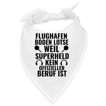 Flughafen Bodenlotse Marshaller Beruf Luftfahrt - Bandana - Weiß - Vorne