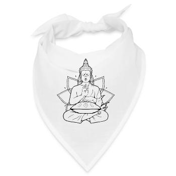 Handpan Buddha Spieler Spiritual Handpan - Bandana - Weiß - Vorne