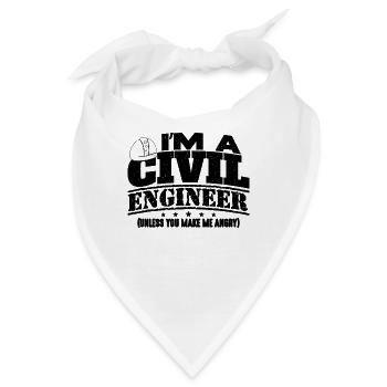 I Am A Civil Engineer Contractor Civil Engineers - Bandana - Weiß - Vorne