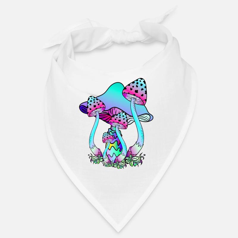 Bunte Neonfarben Pilze Bandana