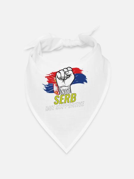 Pas serbe mais favorable à la Serbie - Bandana - blanc