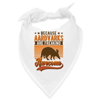 Erdferkel Geschenk Aardvark - Bandana - Weiß - Vorne