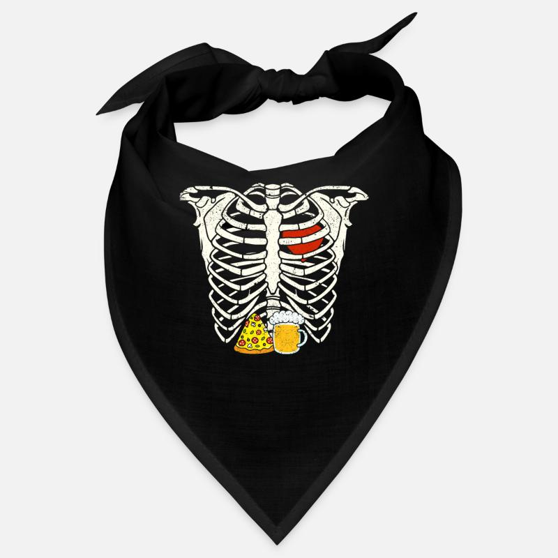 Daddy Skeleton Halloween Beer Pizza Drôle Enceinte Bandana