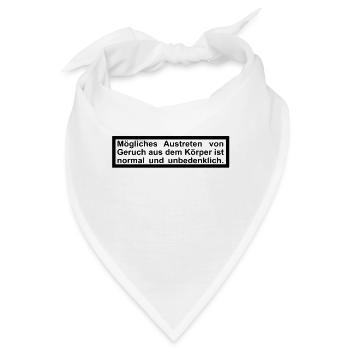 Austreten von Geruch normal Schild Hinweis Warnung - Bandana - Weiß - Vorne