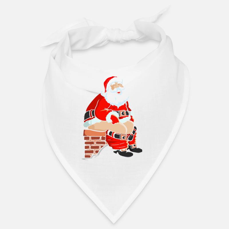 Père Noël faisant caca dans la cheminée Bandana