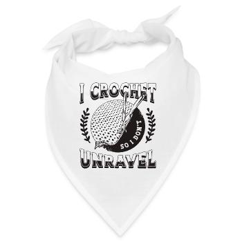 I Crochet So I Don't Unravel Sewing Crochet Lover - Bandana - Weiß - Vorne