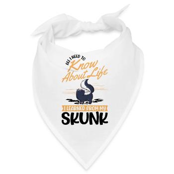 Skunk Spruch Stinktier - Bandana - Weiß - Vorne