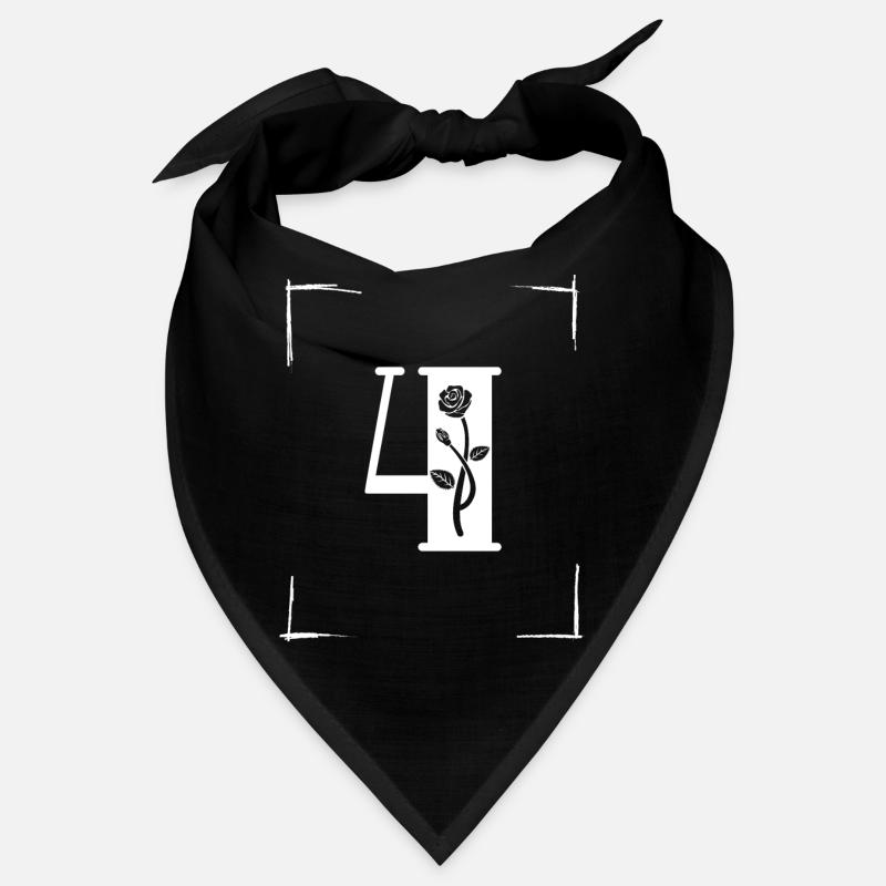 number 4 initial Bandana