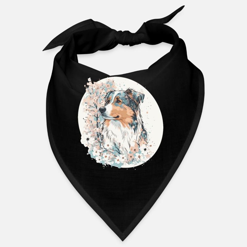 Japanese Sakura Australian Shepherd Cherry Blossom Bandana