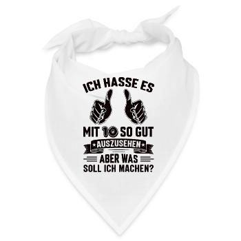 10 Geburtstag 10 Jahre 10 Lebensjahr 10 Lebenalter - Bandana - Weiß - Vorne