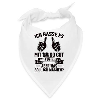 13 Geburtstag 13 Jahre 13 Lebensjahr 13 Lebenalter - Bandana - Weiß - Vorne