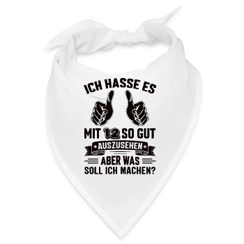 12 Geburtstag 12 Jahre 12 Lebensjahr 12 Lebenalter - Bandana - Weiß - Vorne